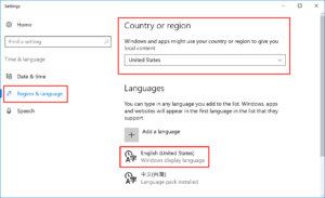 windows 10 change system language