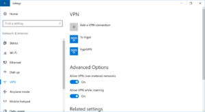 add a vpn connection