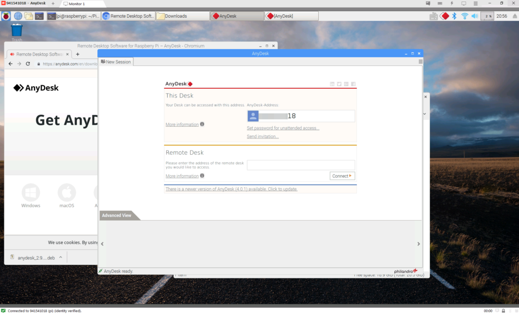 Anydesk raspberry pi